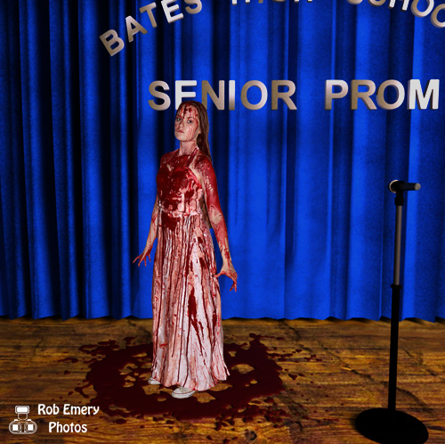 Carrie at her high school prom